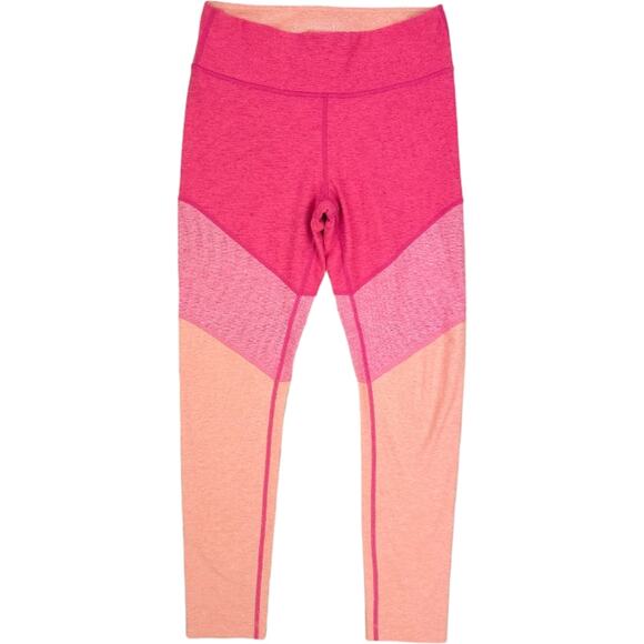 Outdoor Voices Paneled Pink Flamingo Rose Colorblock Leggings - Picture 4 of 11